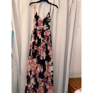 Maxi Dress black floral